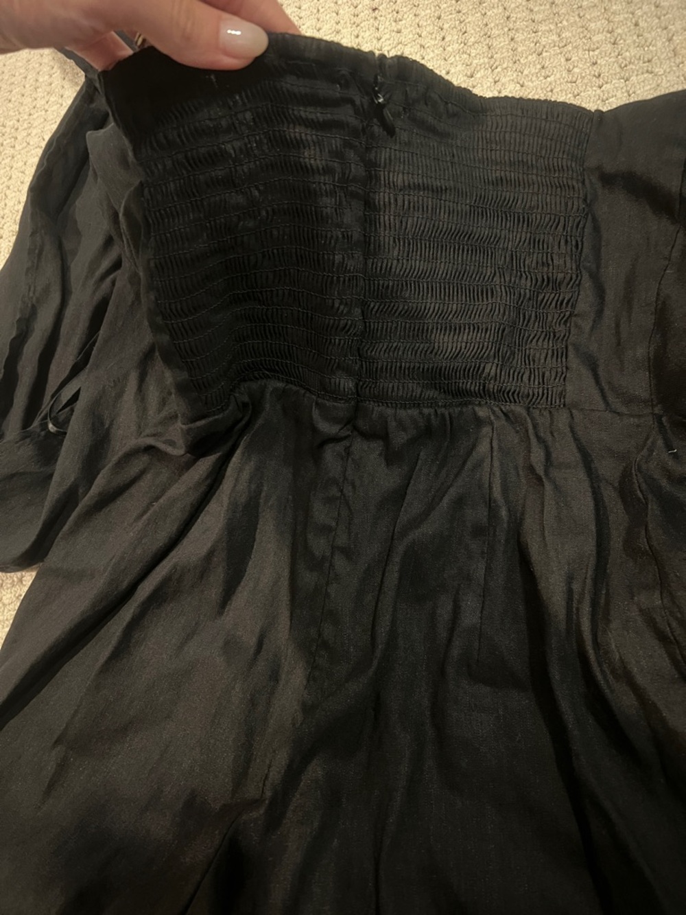 Giani Bini black linen romper halter size 4 - Picture 4 of 4